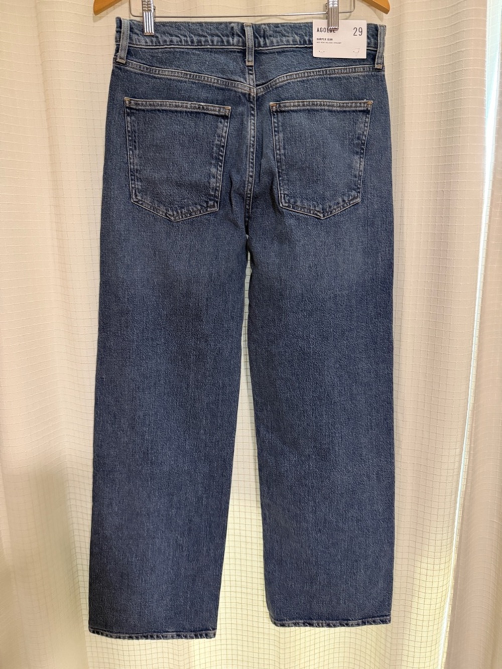 NEW NWT Agolde Harper jeans sz 29 mid rise relaxed straight FIx medium denim FP - Picture 14 of 14